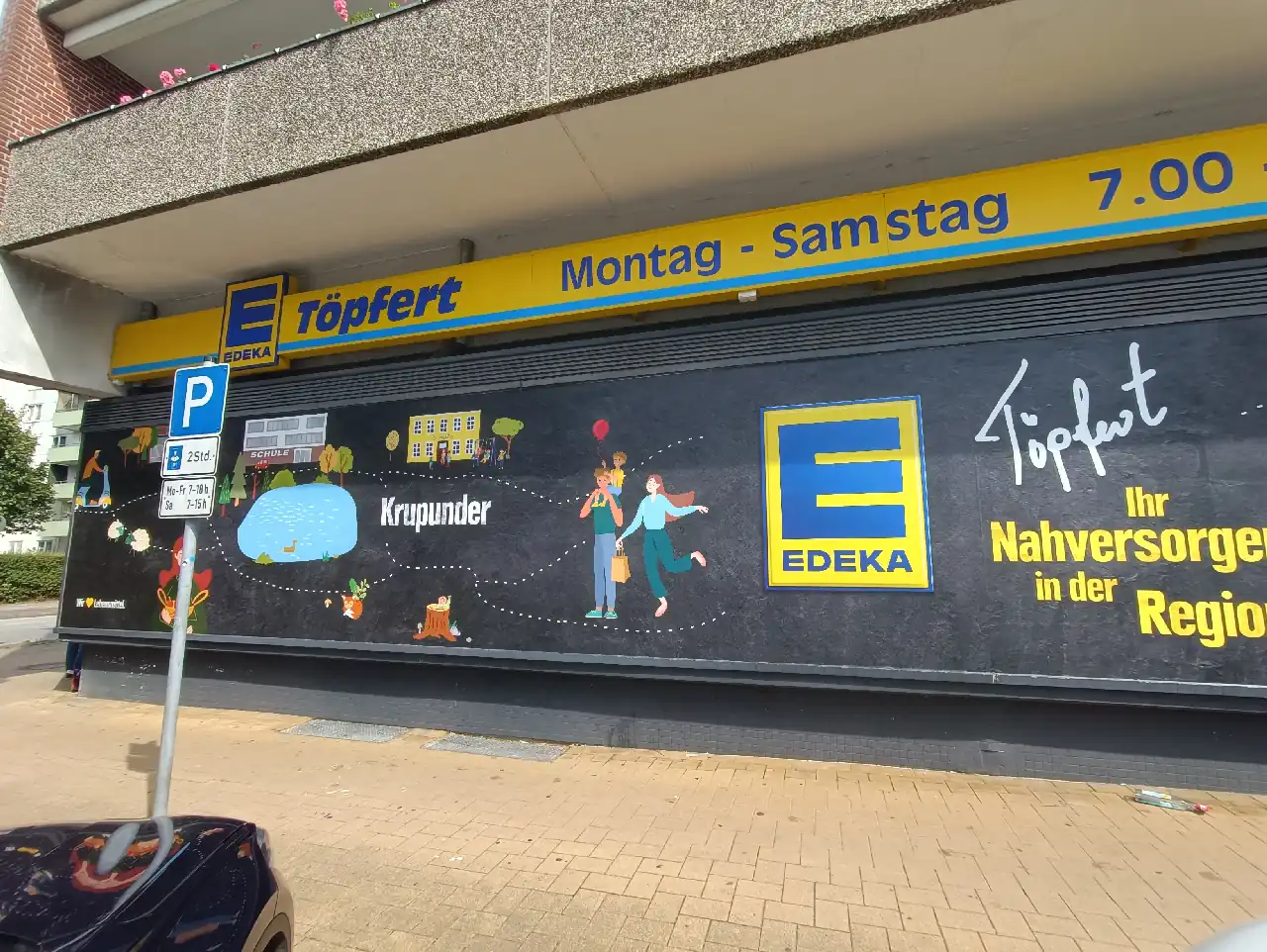 Edeka Töpfert Schaufenster 1 Nachher
