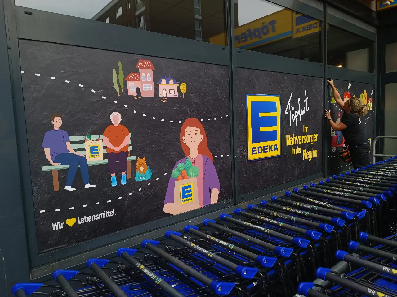 Edeka Töpfert Schaufenster 4 Nachher