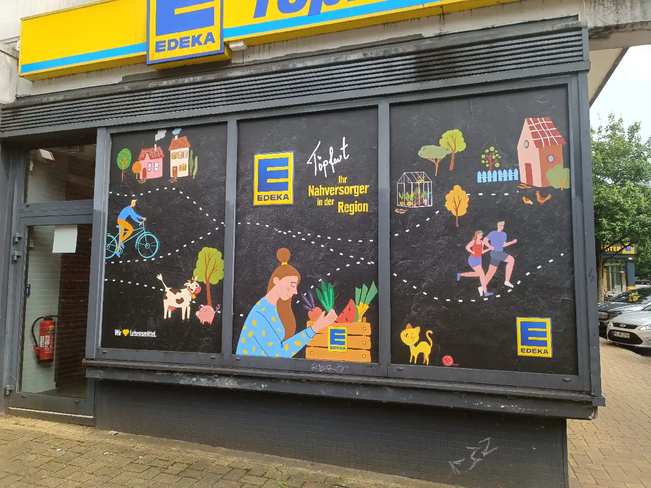 Edeka Töpfert Schaufenster 5 Nachher