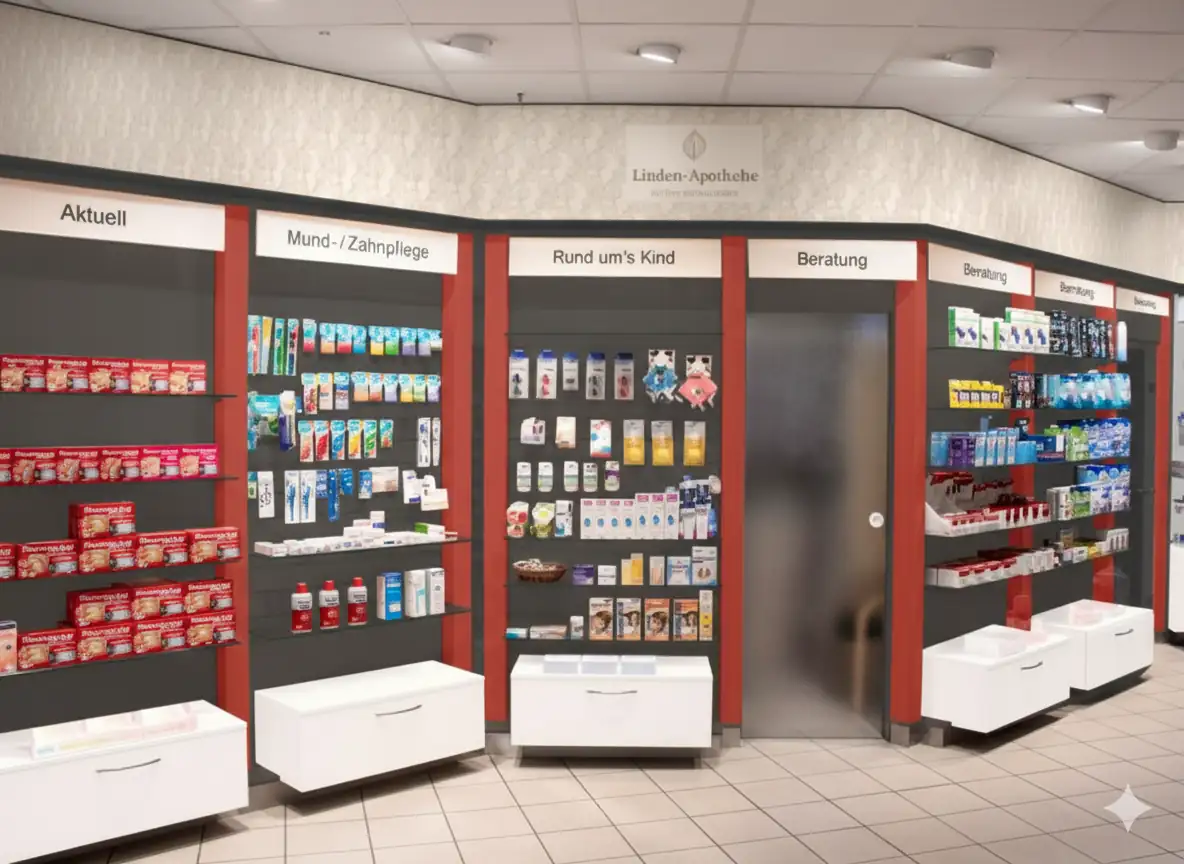 Linden Apotheke Möbelfolie Nachher